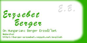 erzsebet berger business card